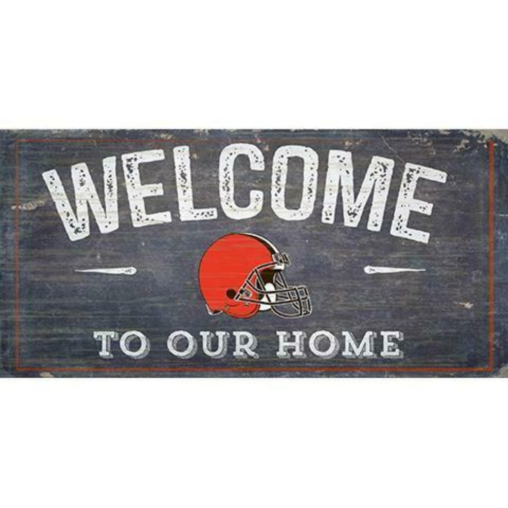 CLEVELAND BROWNS WOOD SIGNS 6"X12"